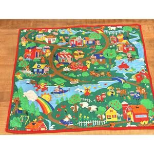 Playmat/Quilt VIP Cranston Print Works 2 Sided Play/Busy Town 42 x 36 Inches